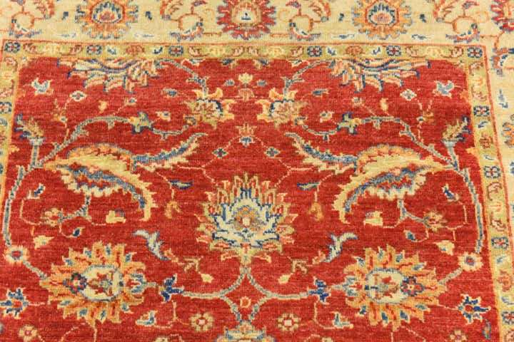 3' 4 x 4' 10 Hand Knotted Peshawar Ziegler Rug