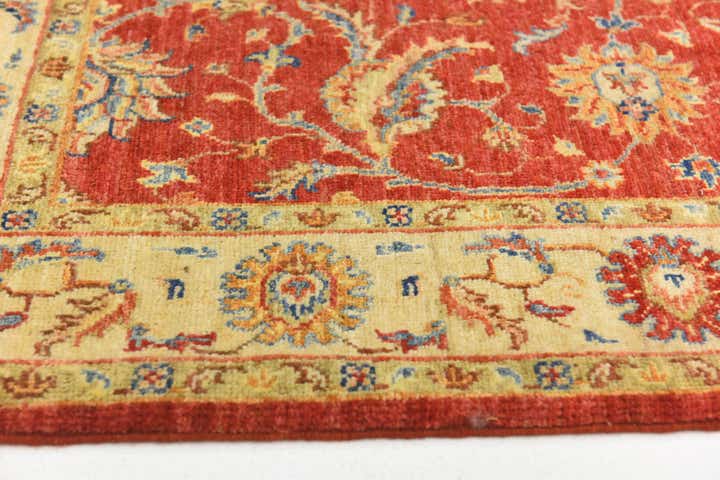 3' 4 x 4' 10 Hand Knotted Peshawar Ziegler Rug