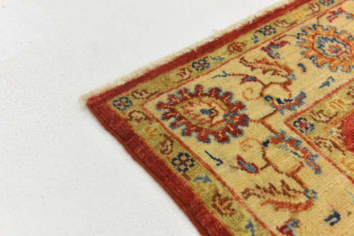 3' 4 x 4' 10 Hand Knotted Peshawar Ziegler Rug