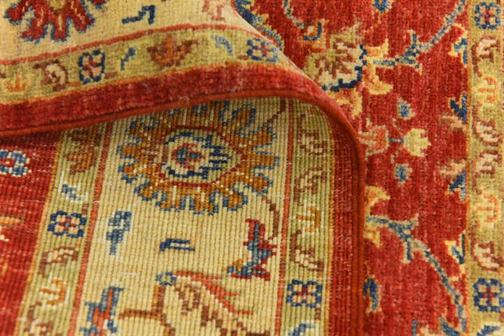 3' 4 x 4' 10 Hand Knotted Peshawar Ziegler Rug