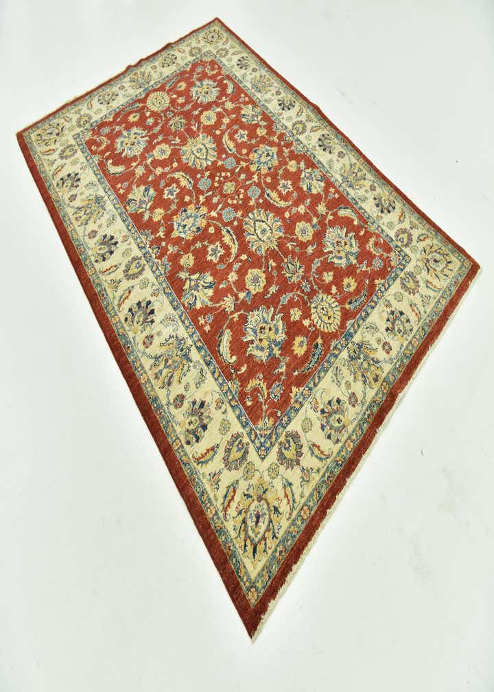 5' 8 x 7' 10 Hand Knotted Peshawar Ziegler Rug
