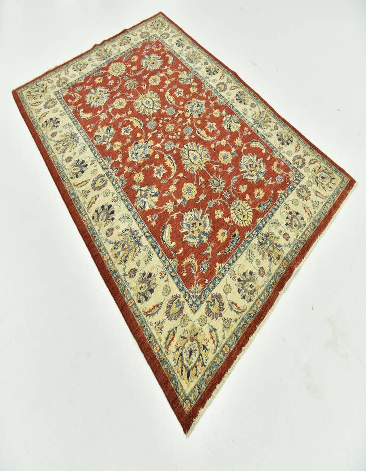 Detail image of 5' 8 x 7' 10 Hand Knotted Peshawar Ziegler Rug