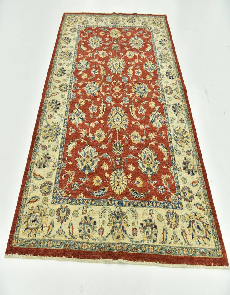 Detail image of 5' 8 x 7' 10 Hand Knotted Peshawar Ziegler Rug