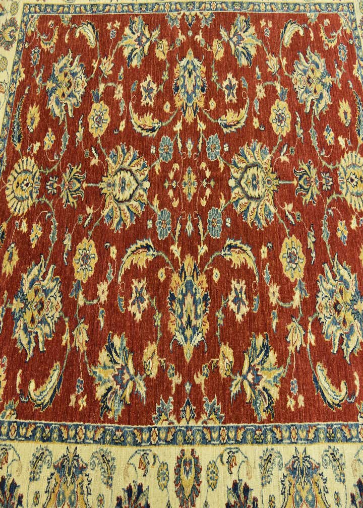 5' 8 x 7' 10 Hand Knotted Peshawar Ziegler Rug