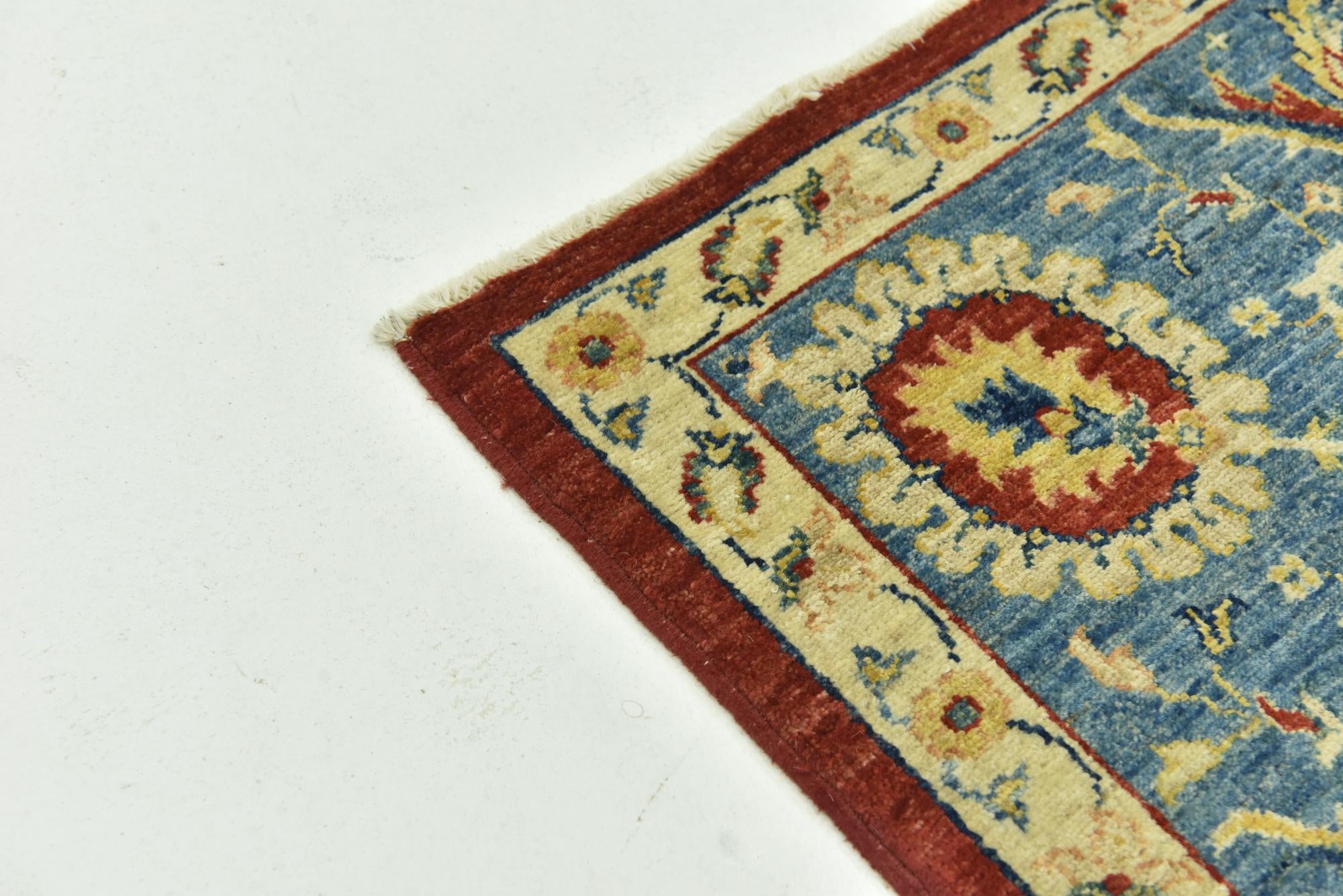 6' 9 x 9' 9 Hand Knotted Peshawar Ziegler Rug
