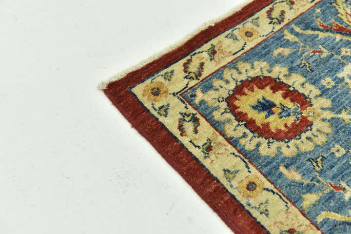 6' 9 x 9' 9 Hand Knotted Peshawar Ziegler Rug