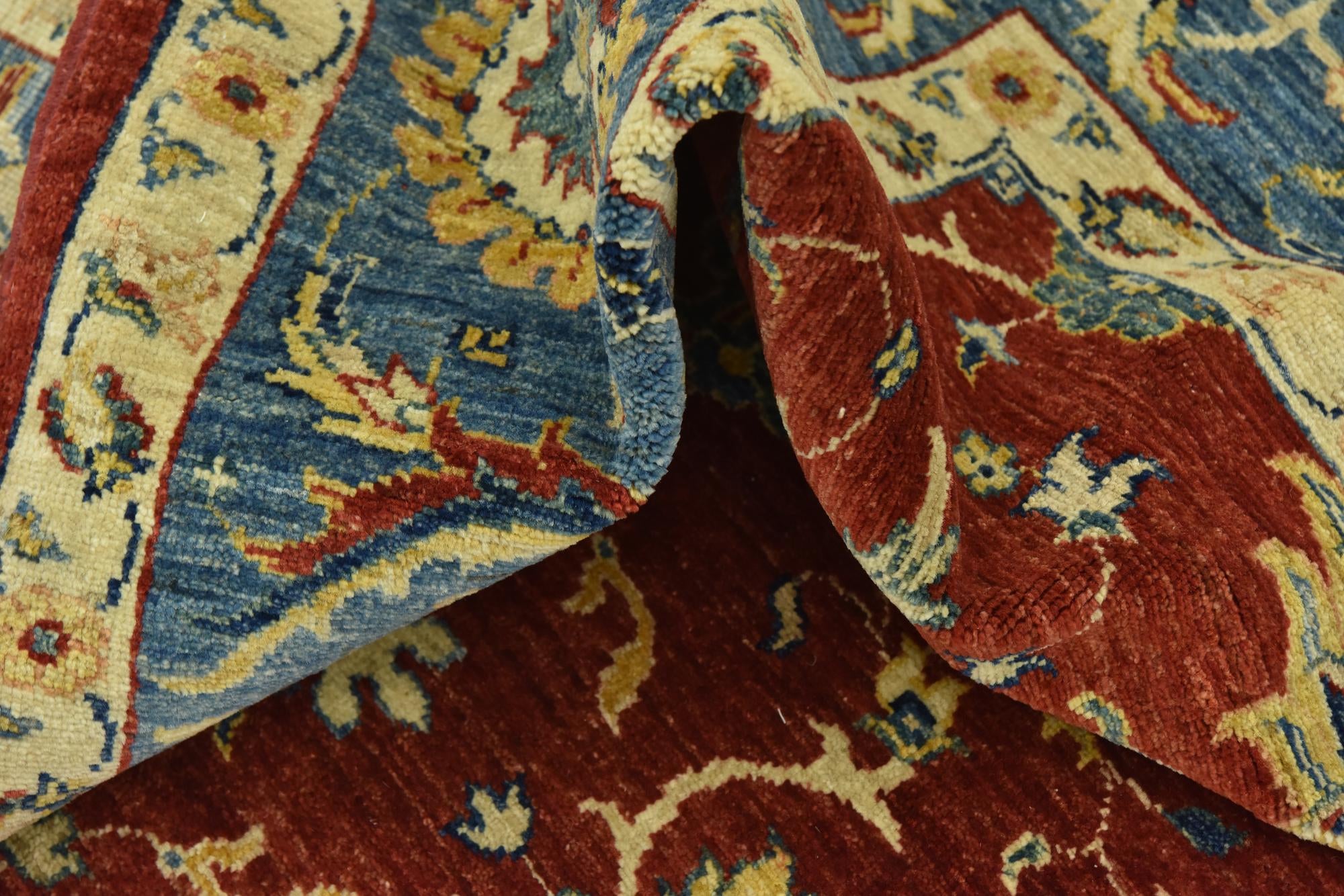 6' 9 x 9' 9 Hand Knotted Peshawar Ziegler Rug