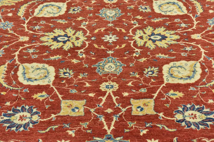 Detail image of 6' 9 x 9' 9 Hand Knotted Peshawar Ziegler Rug