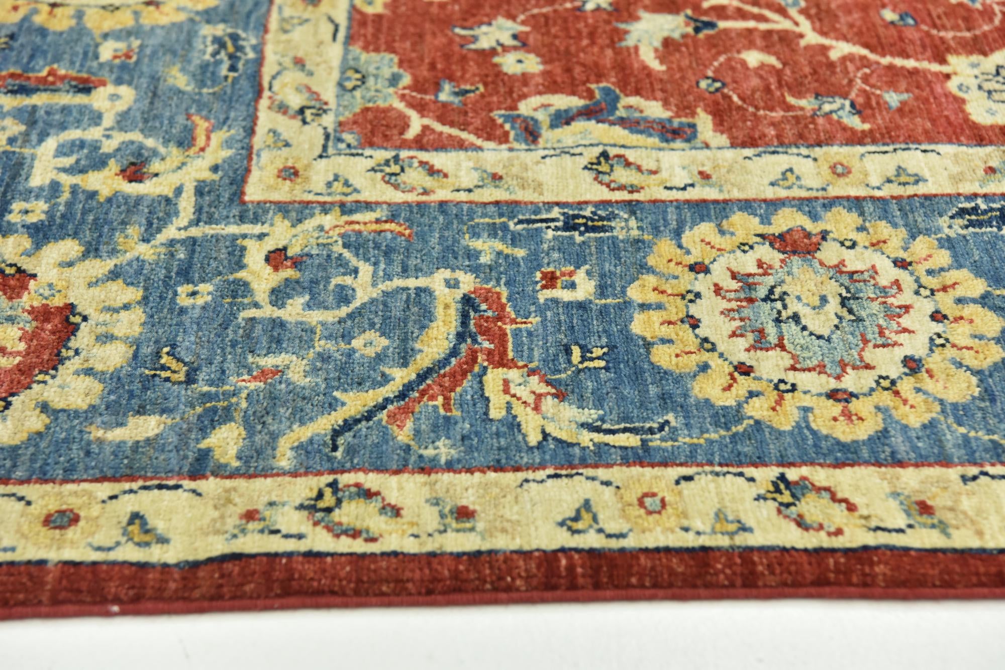 6' 7 x 9' 6 Hand Knotted Peshawar Ziegler Rug