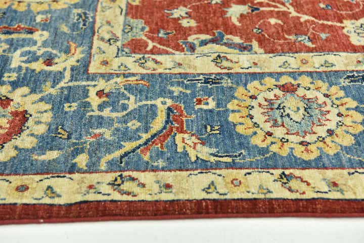 6' 7 x 9' 6 Hand Knotted Peshawar Ziegler Rug