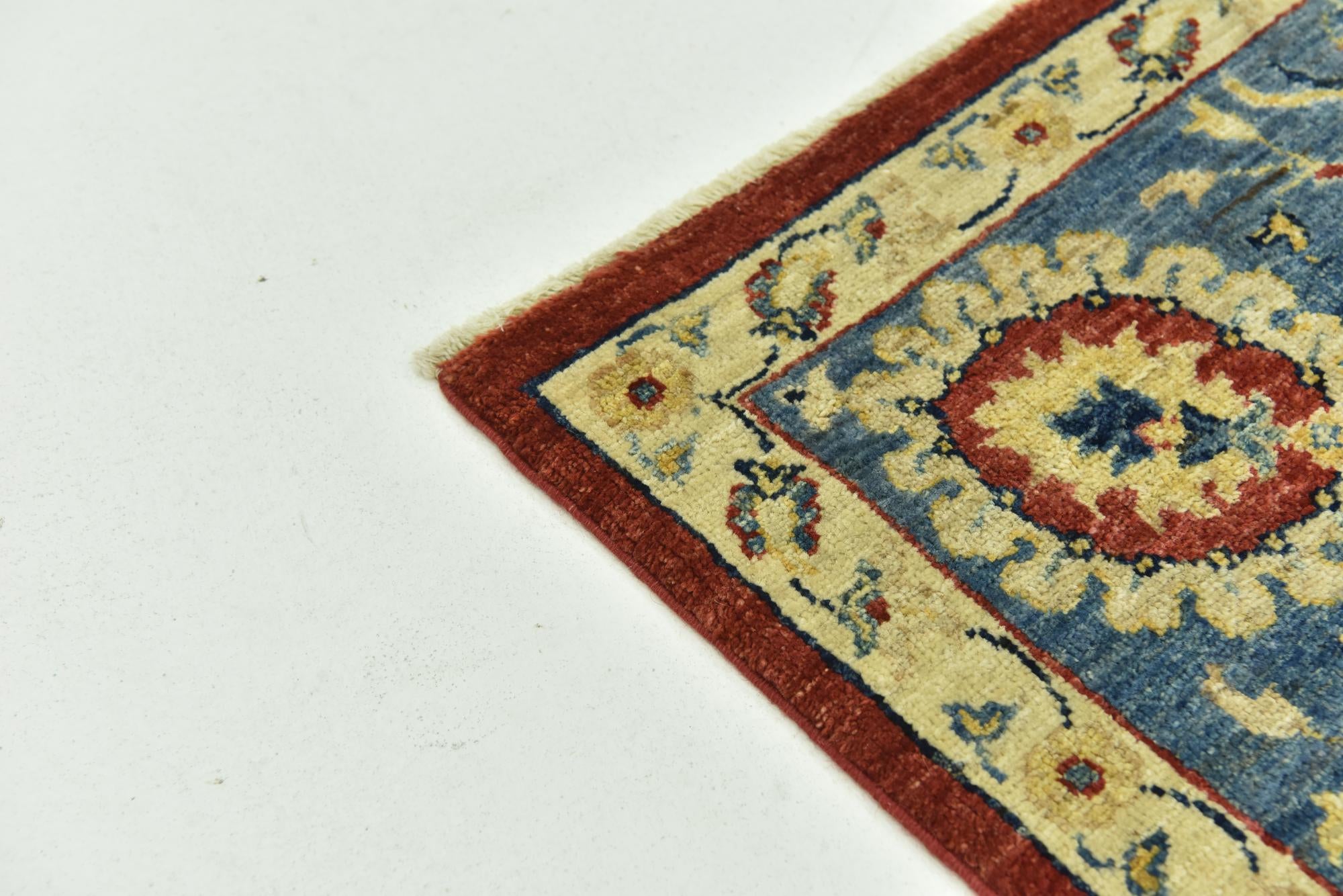 6' 7 x 9' 6 Hand Knotted Peshawar Ziegler Rug
