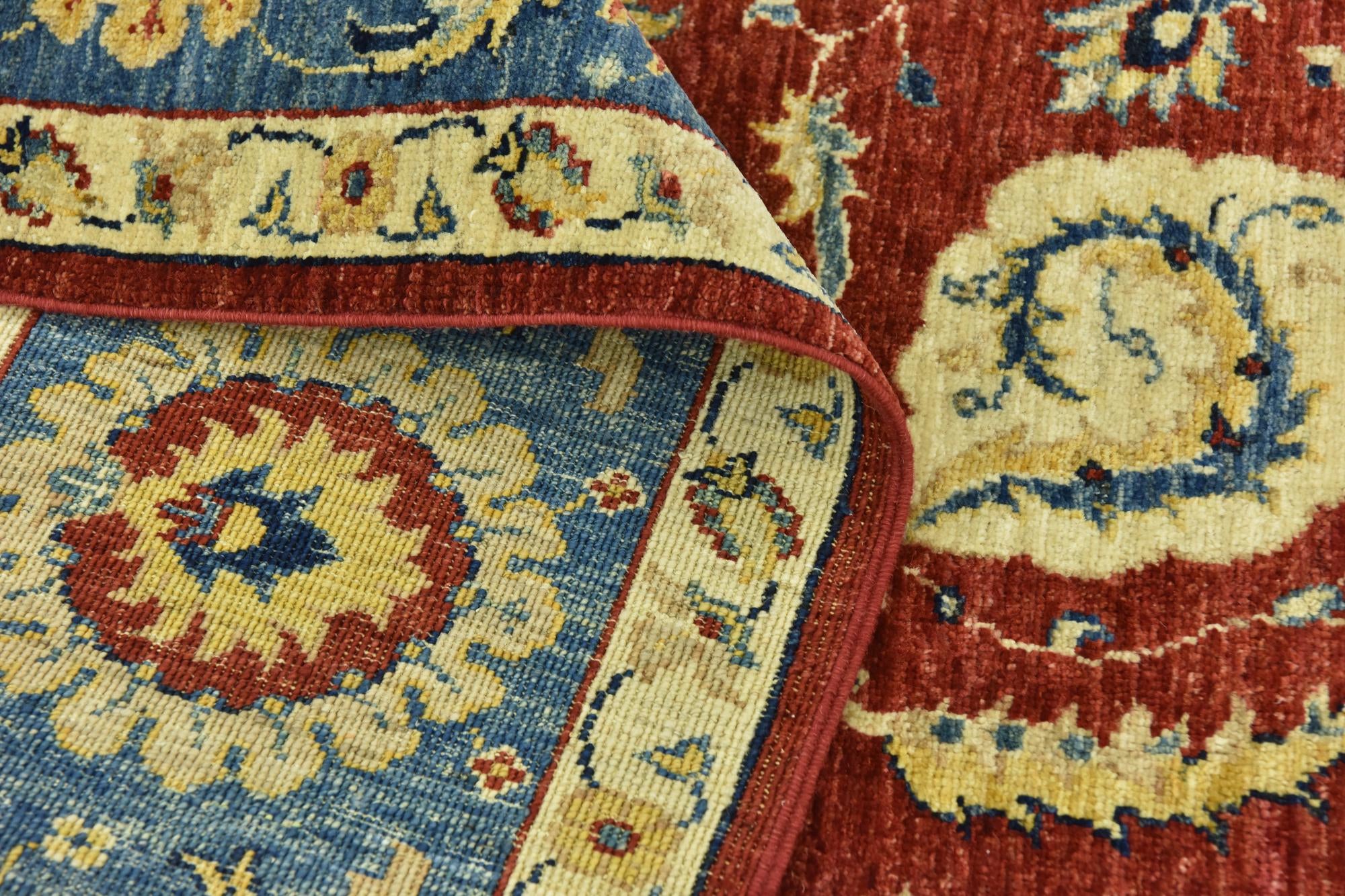 6' 7 x 9' 6 Hand Knotted Peshawar Ziegler Rug