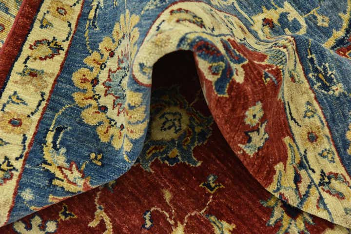 6' 7 x 9' 6 Hand Knotted Peshawar Ziegler Rug