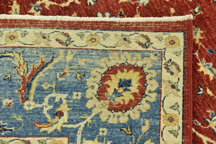 6' 7 x 9' 6 Hand Knotted Peshawar Ziegler Rug