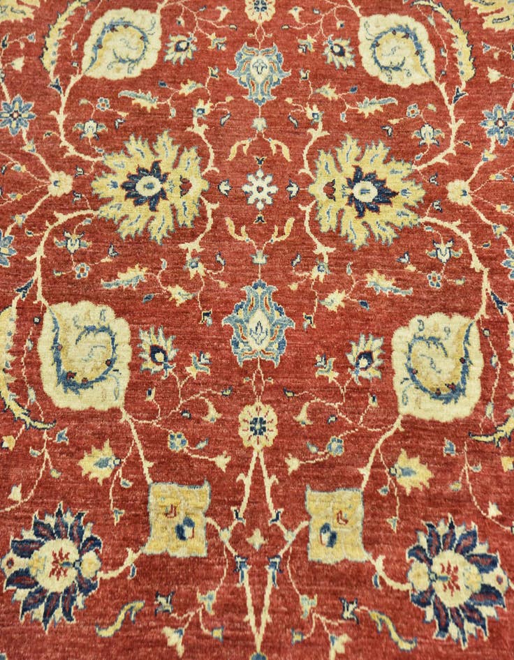 Detail image of 6' 7 x 9' 6 Hand Knotted Peshawar Ziegler Rug