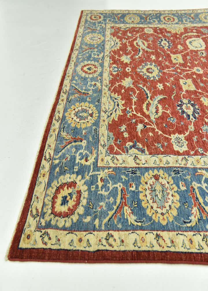 6' 7 x 9' 6 Hand Knotted Peshawar Ziegler Rug