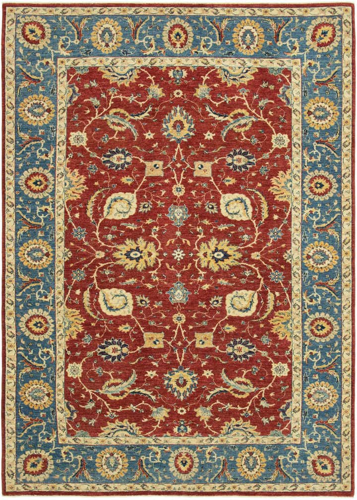 6' 7 x 9' 6 Hand Knotted Peshawar Ziegler Rug