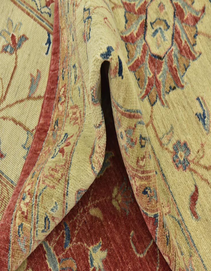 Detail image of 8' 10 x 12' Hand Knotted Peshawar Ziegler Rug