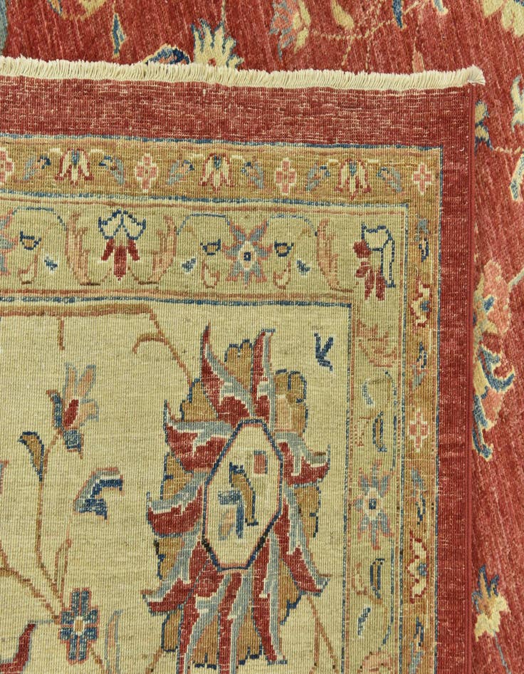 Detail image of 8' 10 x 12' Hand Knotted Peshawar Ziegler Rug