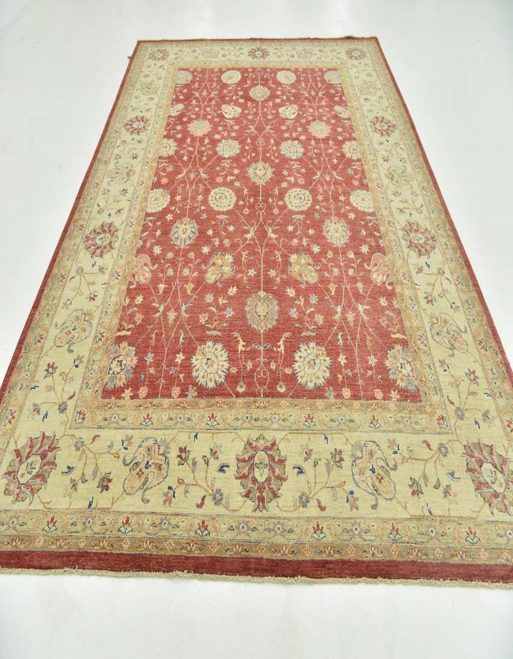 Detail image of 8' 10 x 12' Hand Knotted Peshawar Ziegler Rug