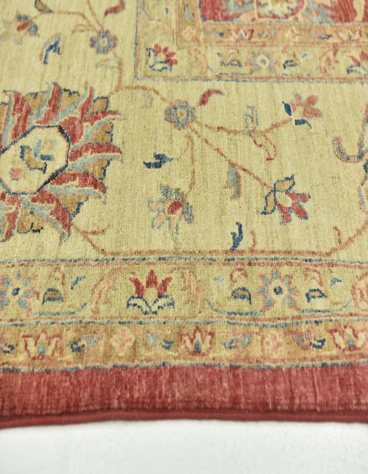 Detail image of 8' 10 x 12' Hand Knotted Peshawar Ziegler Rug