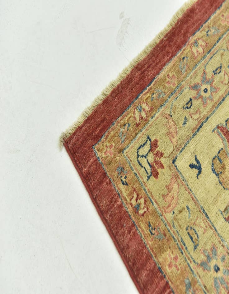 Detail image of 8' 10 x 12' Hand Knotted Peshawar Ziegler Rug