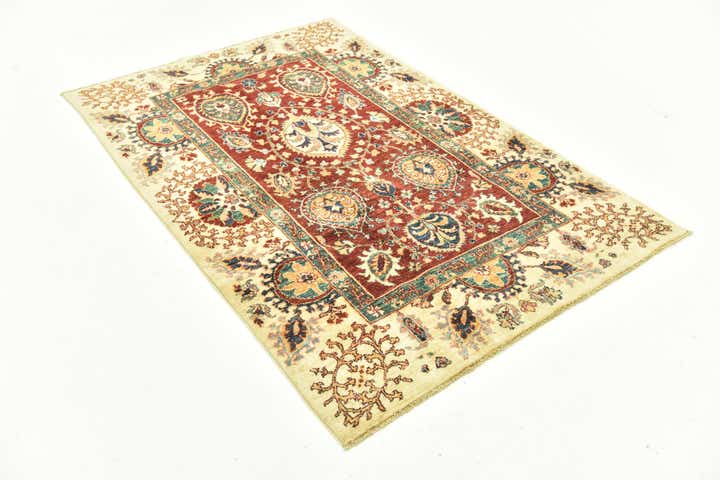 4' x 6' 1 Hand Knotted Peshawar Ziegler Rug