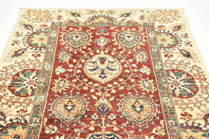4' x 6' 1 Hand Knotted Peshawar Ziegler Rug