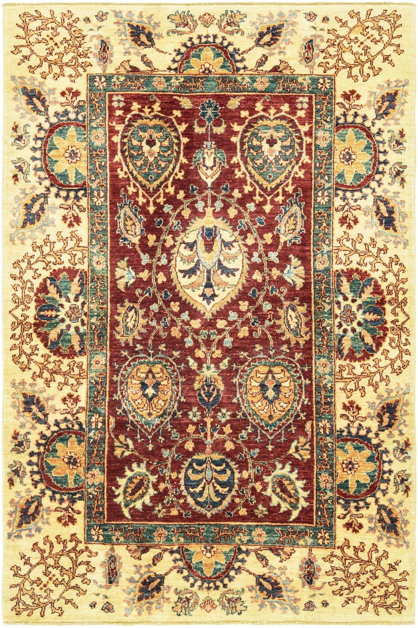 4' x 6' 1 Hand Knotted Peshawar Ziegler Rug
