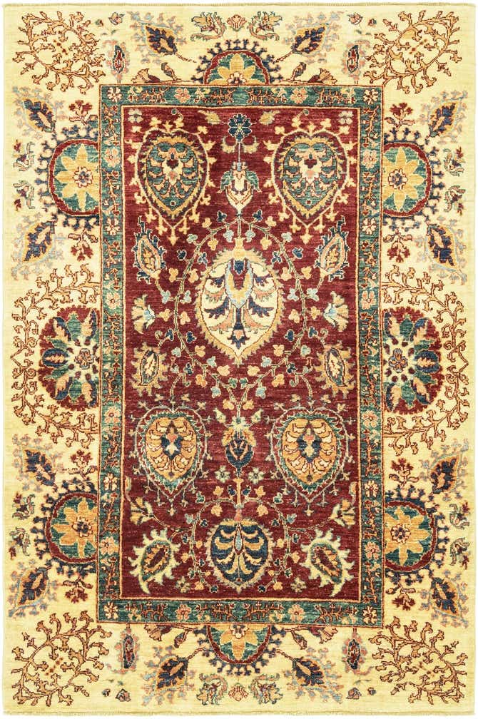 4' x 6' 1 Hand Knotted Peshawar Ziegler Rug