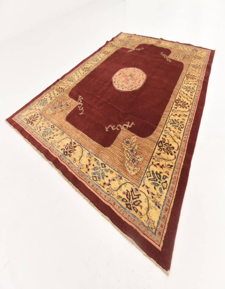 Detail image of 6' 2 x 8' 3  Hand Knotted Peshawar Ziegler Rug