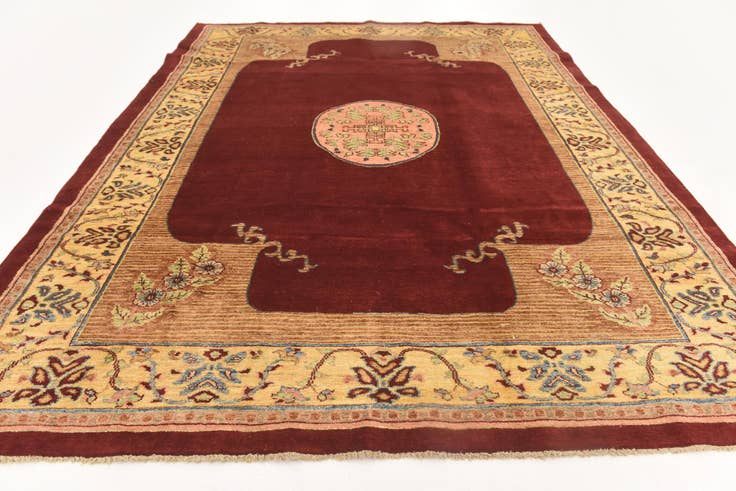 Detail image of 6' 2 x 8' 3 Hand Knotted Peshawar Ziegler Rug