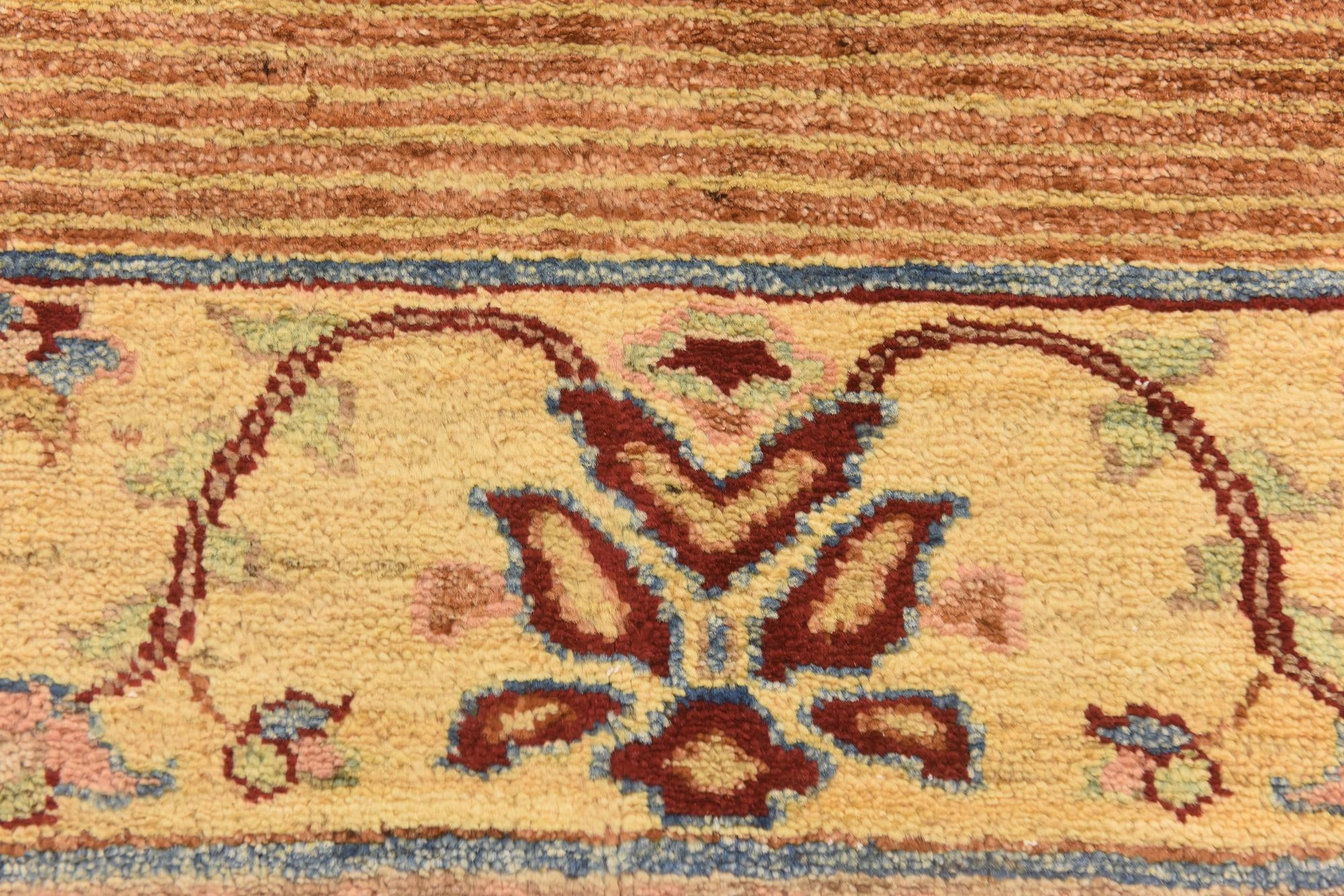 6' 2 x 8' 3 Hand Knotted Peshawar Ziegler Rug