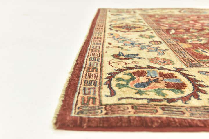 5' 7 x 8' Hand Knotted Peshawar Ziegler Rug