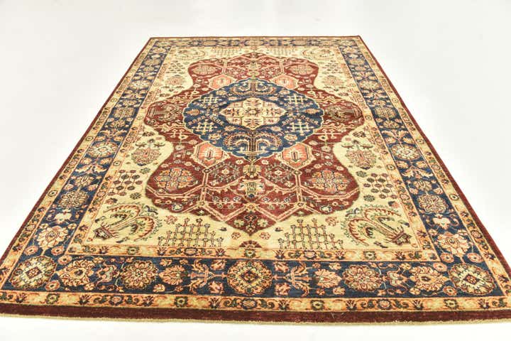 5' 9 x 7' 10 Hand Knotted Peshawar Ziegler Rug