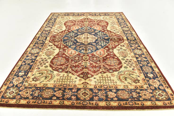 Detail image of 5' 9 x 7' 10 Hand Knotted Peshawar Ziegler Rug