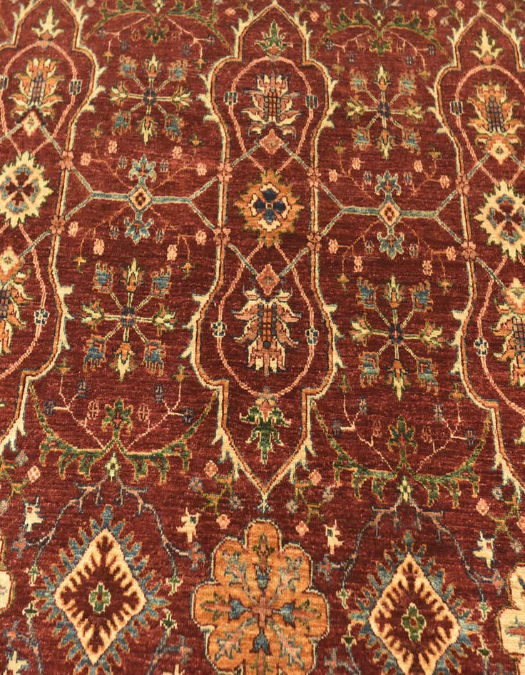 Detail image of 7' x 9' 9  Hand Knotted Peshawar Ziegler Rug