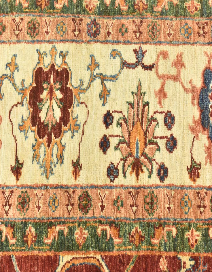 Detail image of 7' x 9' 9  Hand Knotted Peshawar Ziegler Rug