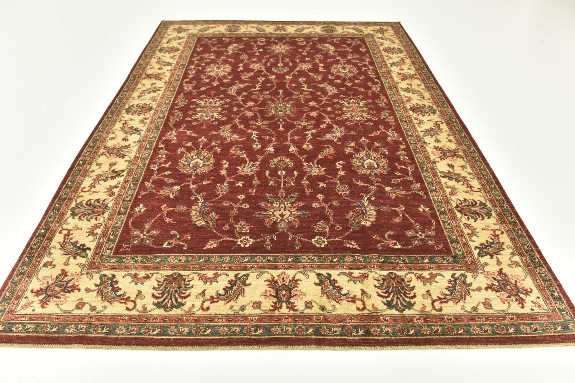205cm x 305cm anudado a mano Peshawar Ziegler Alfombra