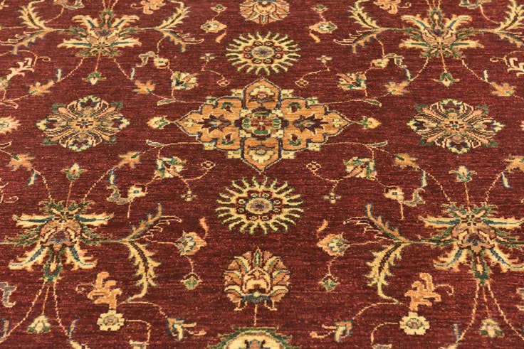 Detail image of 6' 10 x 10' 2 Hand Knotted Peshawar Ziegler Rug