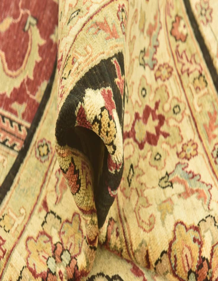 Detail image of 5' 8 x 9' 2  Hand Knotted Peshawar Ziegler Rug