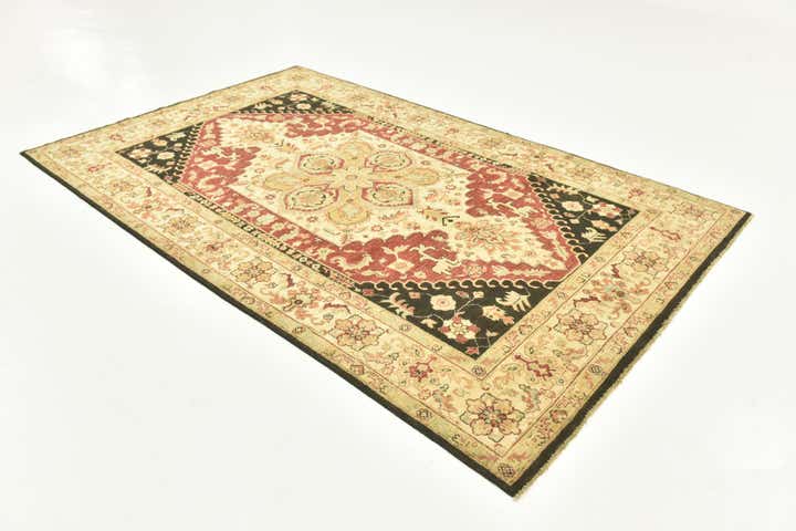 5' 8 x 9' 2 Hand Knotted Peshawar Ziegler Rug