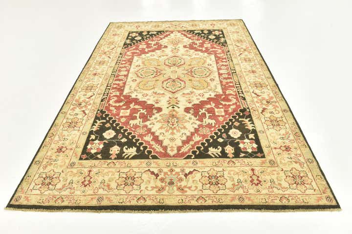5' 8 x 9' 2 Hand Knotted Peshawar Ziegler Rug