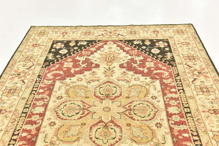 5' 8 x 9' 2 Hand Knotted Peshawar Ziegler Rug