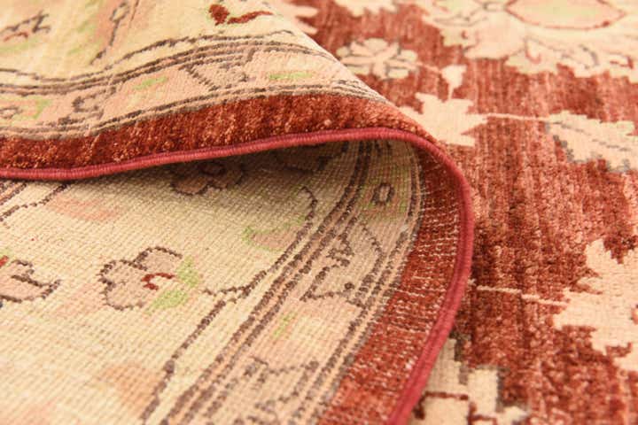 5' 11 x 8' 11 Hand Knotted Peshawar Ziegler Wool Rug