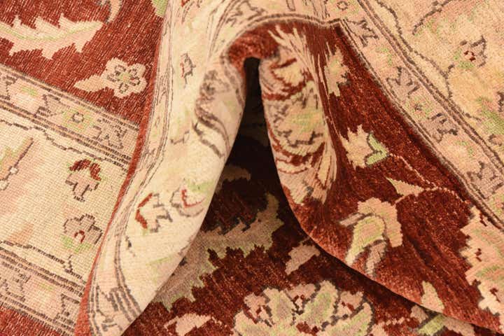 5' 11 x 8' 11 Hand Knotted Peshawar Ziegler Wool Rug