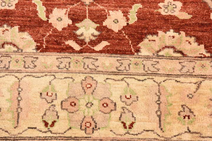 5' 11 x 8' 11 Hand Knotted Peshawar Ziegler Wool Rug