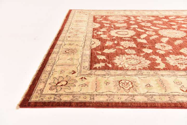 5' 11 x 8' 11 Hand Knotted Peshawar Ziegler Wool Rug