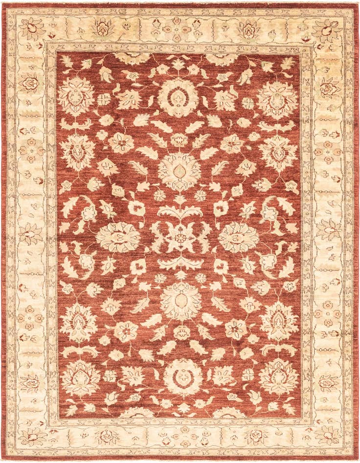 Detail image of 5' 11 x 8' 11 Hand Knotted Peshawar Ziegler Wool Rug