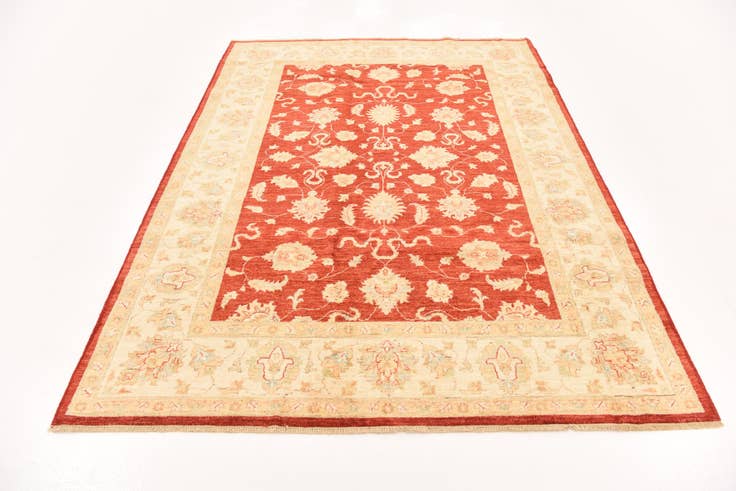 Detail image of 5' 9 x 7' 10 Hand Knotted Peshawar Ziegler Rug